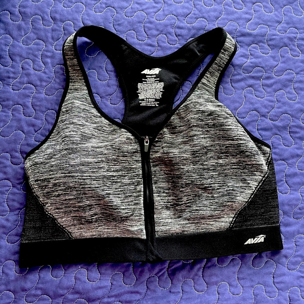 Zip front Sports Bra